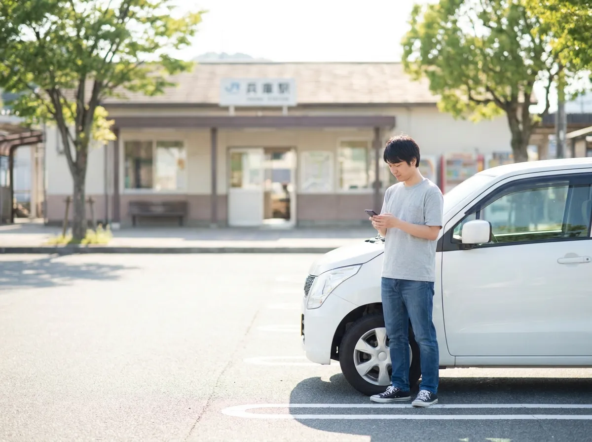 播磨エリアで車購入とローン条件を確認する日本人の利用者