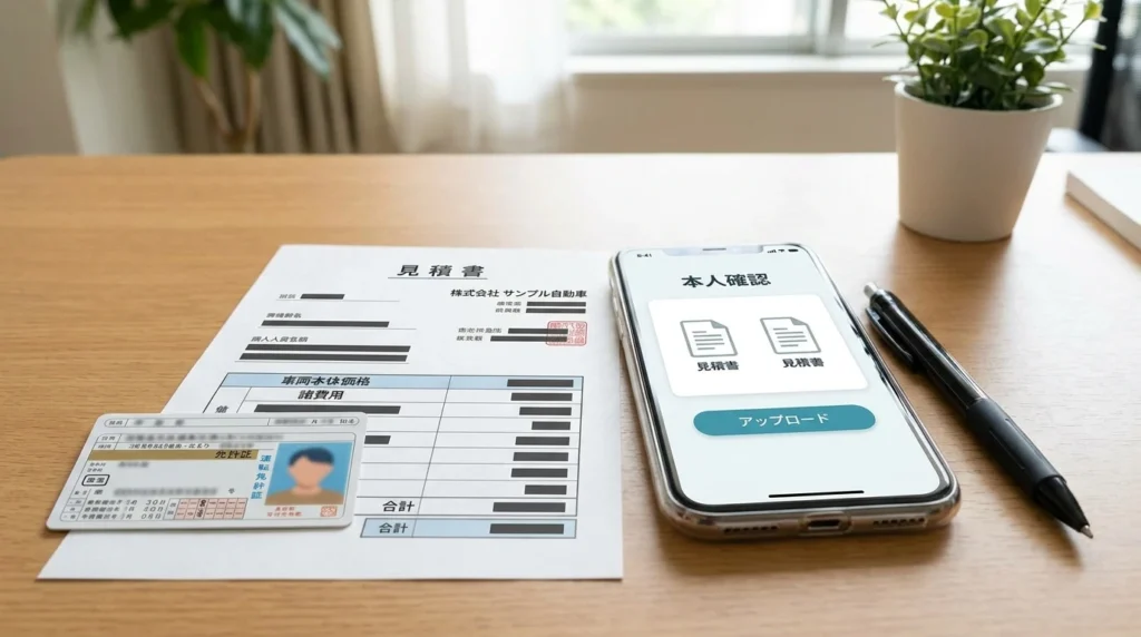 マイカーローン申込みに必要な本人確認書類と見積書