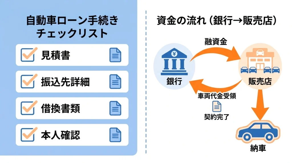 購入先への直接振込や借換え資料の準備を分かりやすくする。
