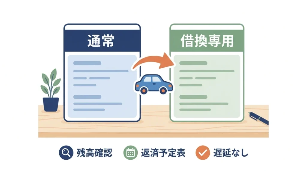 通常マイカーローンと借換専用ローンを比較する利用者